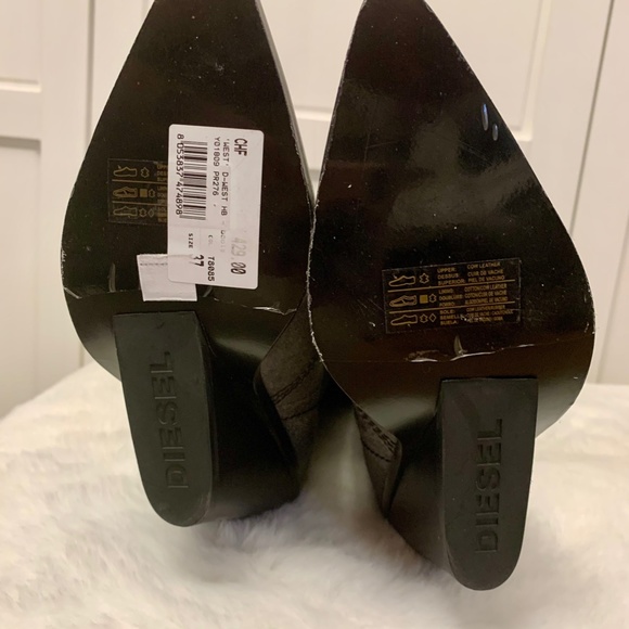 DIESEL ‘D-WEST HB' Gray Wedge Boots Size US7/EU37 DIESEL Leather - Picture 12 of 16